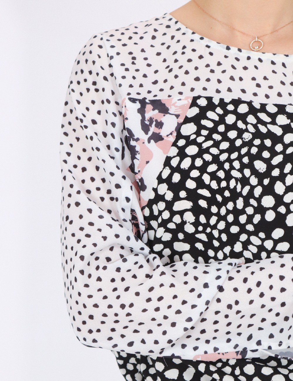 Rochie scurta Bon a Parte, alb-negru, S - 1 | YEO