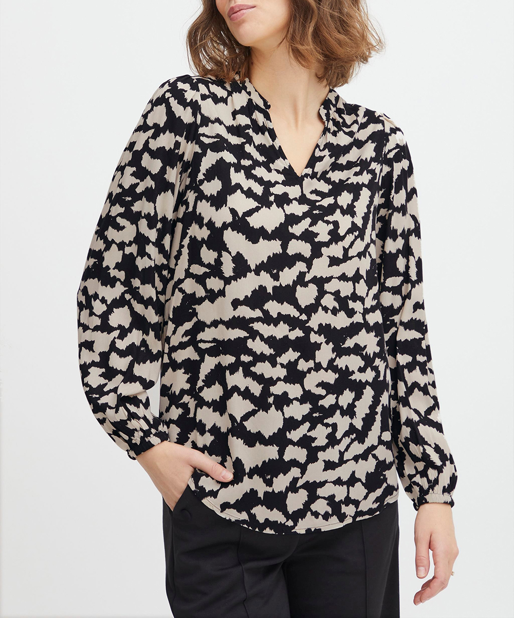 Camasa Fransa, crem/negru, XS
