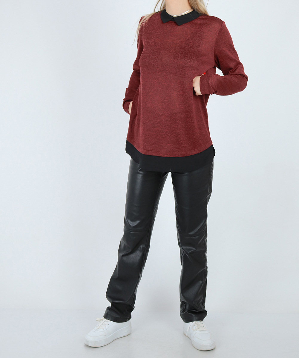 Bluza Fransa, visiniu, XS