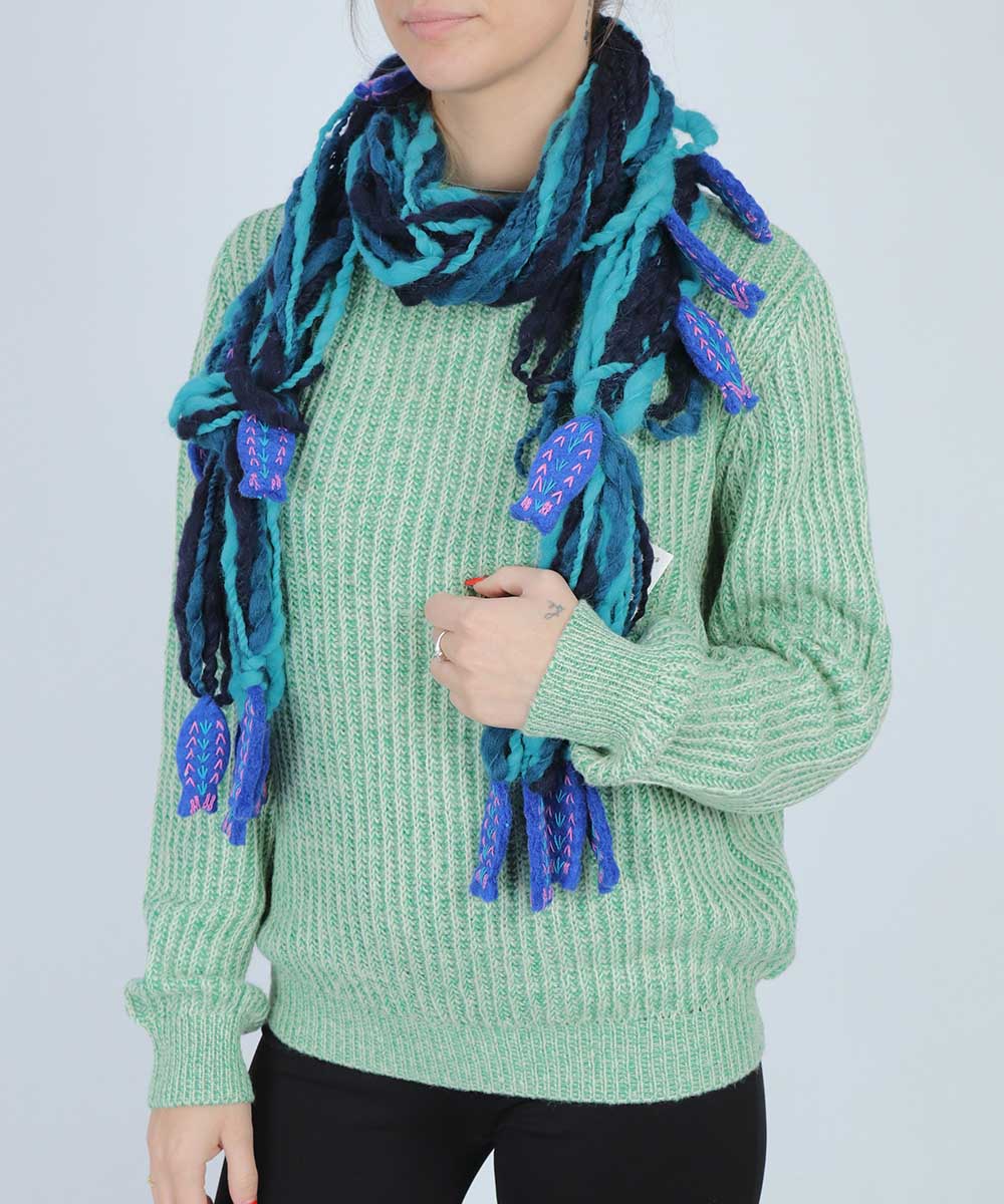 Esarfa Harmony Culture, albastru, ONE SIZE