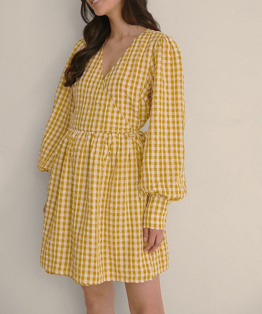 Rochie scurta NA-KD, galben, 36