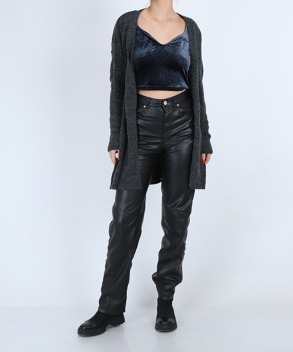 Cardigan Oxmo, gri inchis
