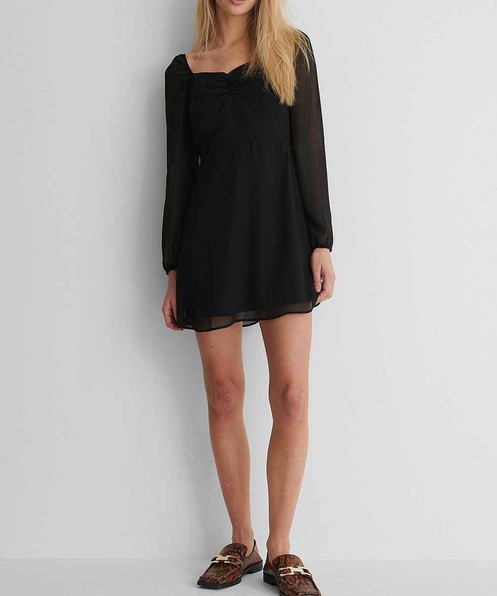Rochie scurta NA-KD, negru, 34