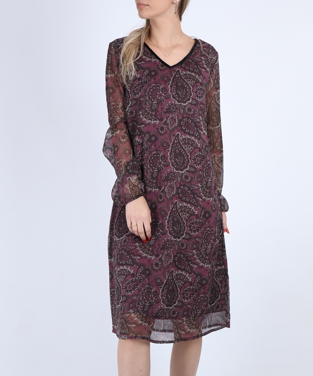 Rochie scurta Bon a Parte, pruna, S - 1 | YEO
