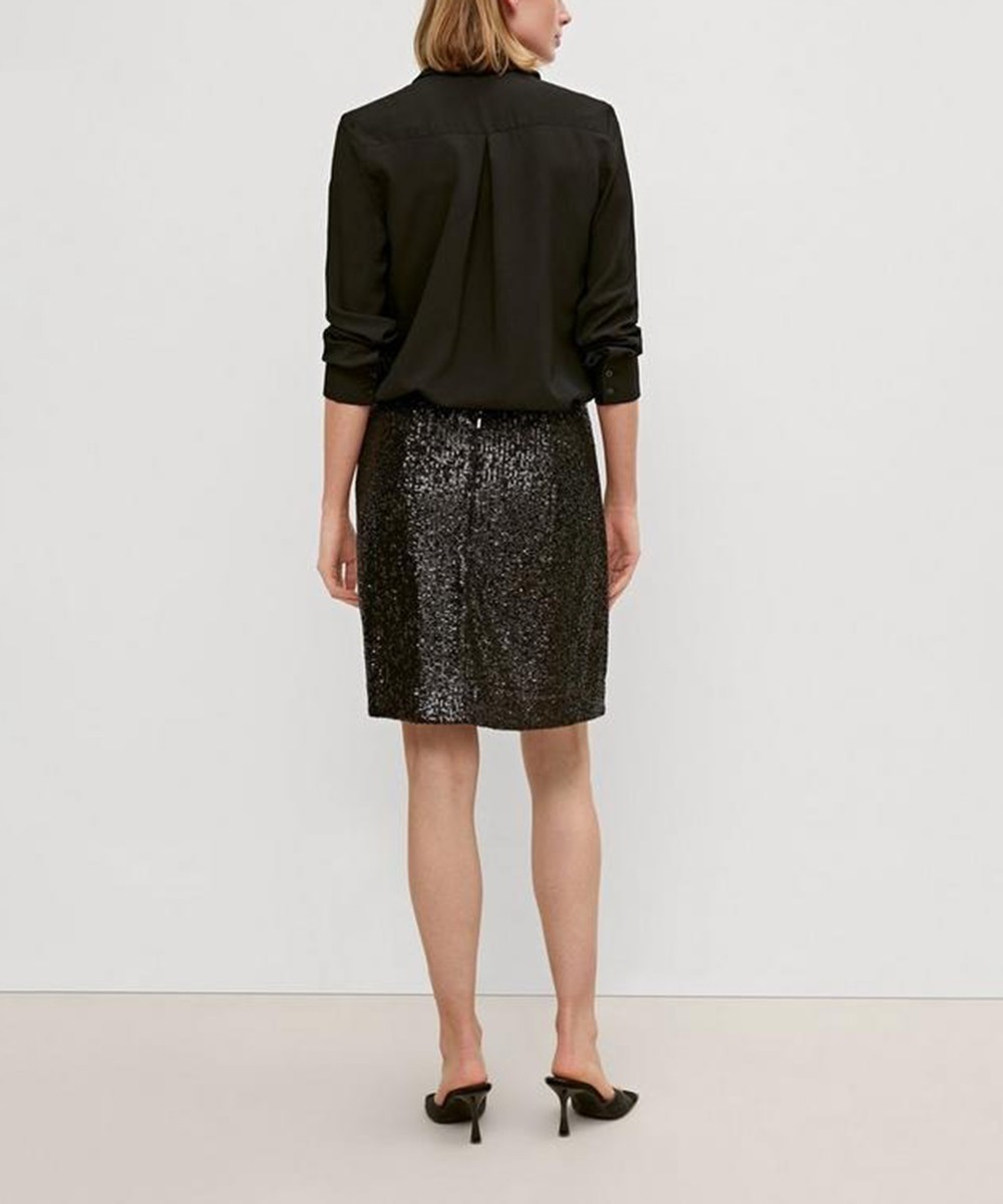 Fusta Comma, negru, 34 - 1 | YEO