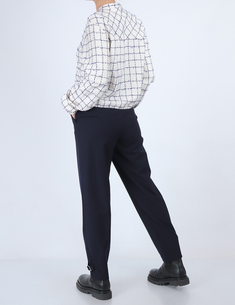 Pantaloni Comma, bleumarin, 34 - 1 | YEO