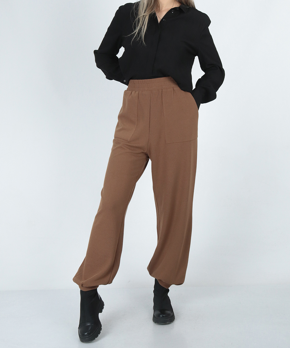 Pantaloni Q/S, maro