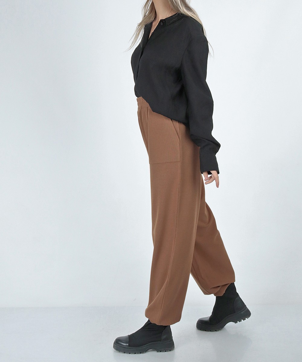 Pantaloni Q/S, maro - 1 | YEO