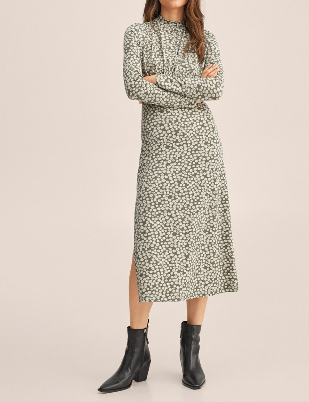 Rochie medie Mango, verde