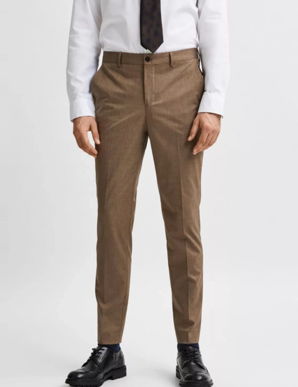Pantaloni Selected, maro