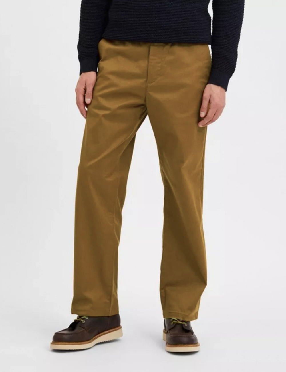 Pantaloni Selected, maro deschis