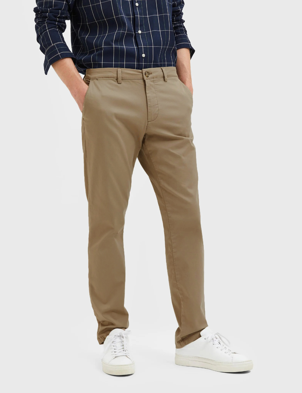 Pantaloni Selected, maro