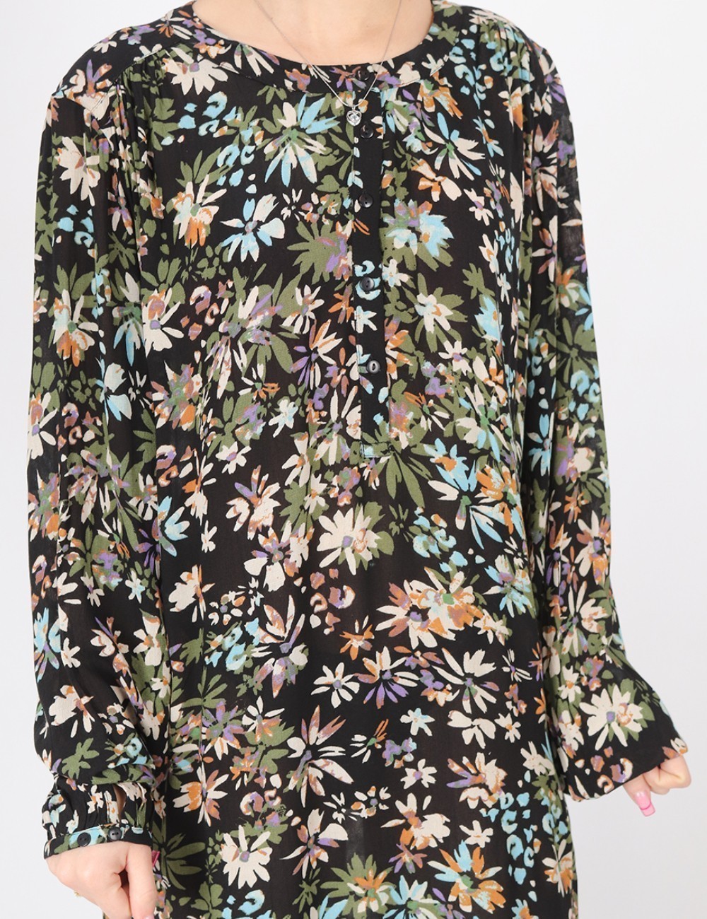 Rochie scurta Indiska, negru - 1 | YEO