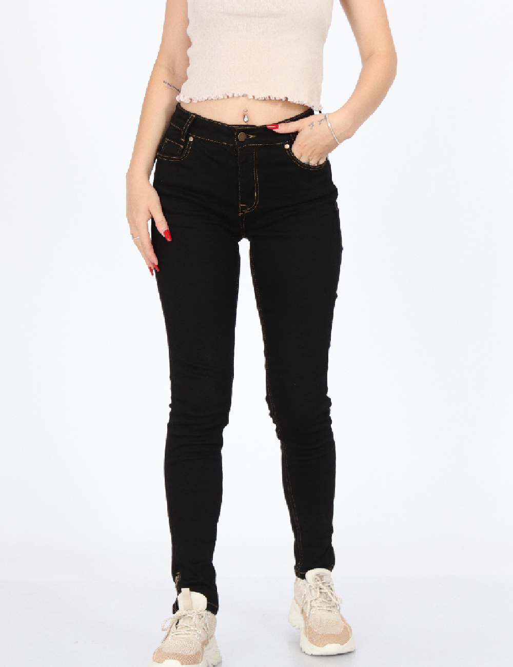 Blugi My Essential Wardrobe, negru