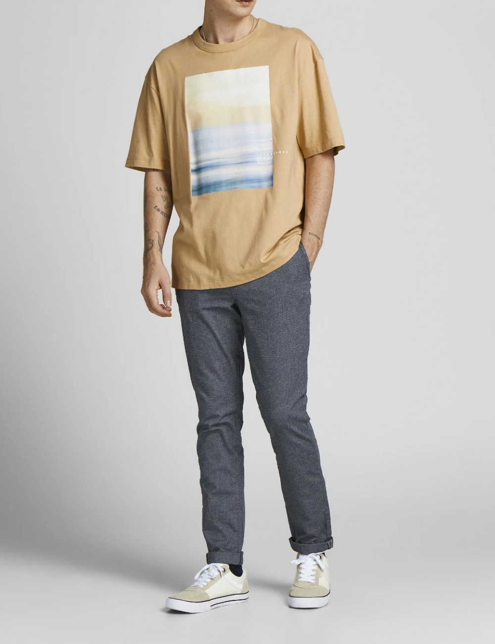 Pantaloni Jack&Jones, gri petrol