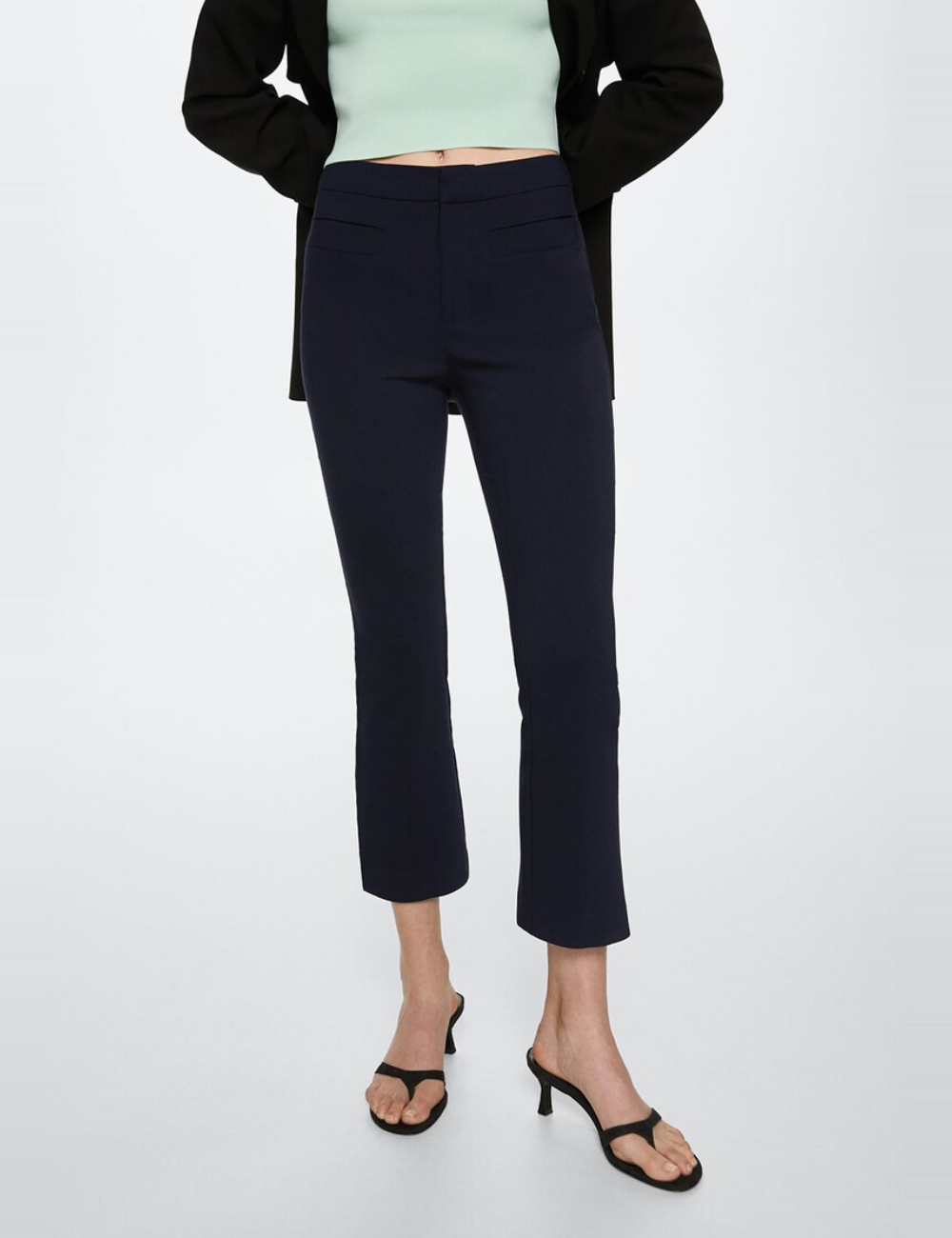 Pantaloni Mango, bleumarin inchis