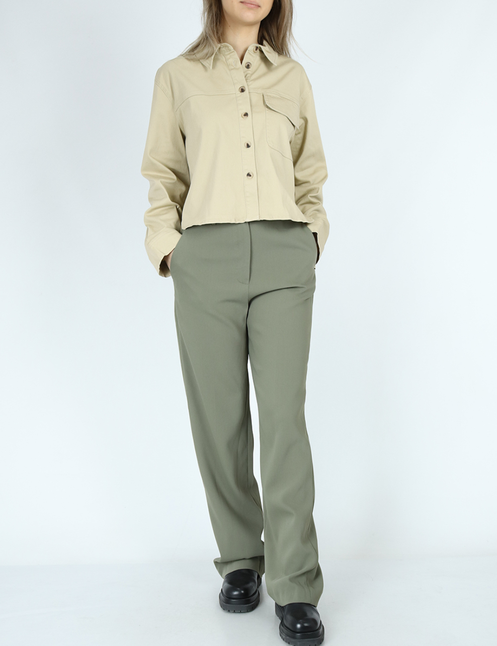 Pantaloni Mango, verde