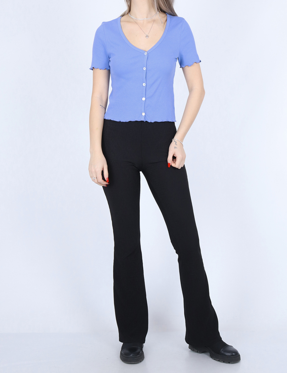 Bluza Pieces, albastru