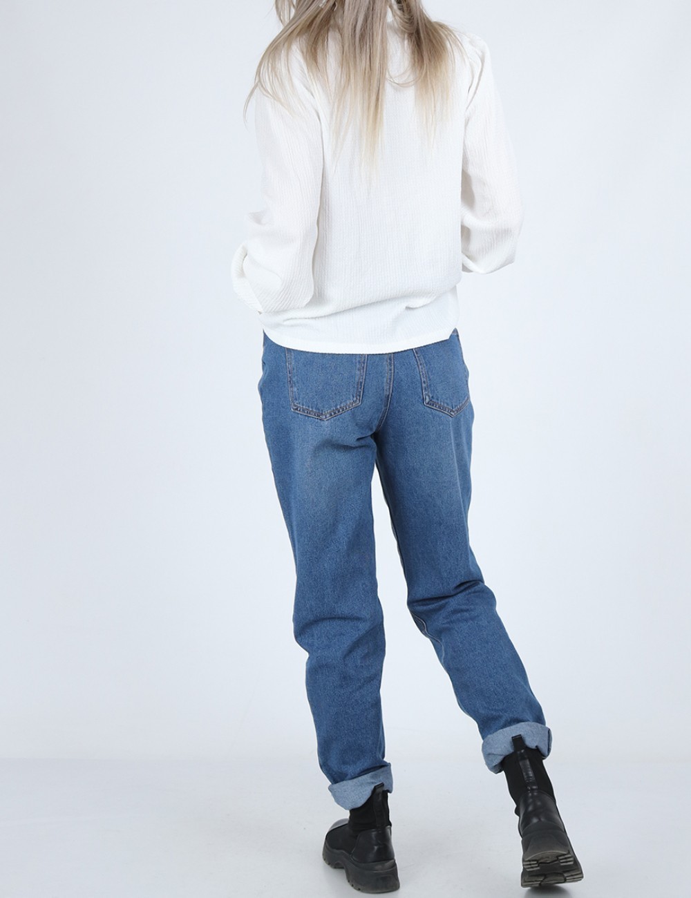 Blugi Pieces, albastru - 1 | YEO