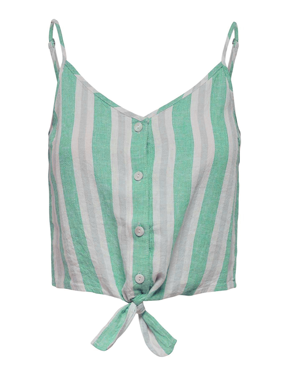 Top only, alb/verde