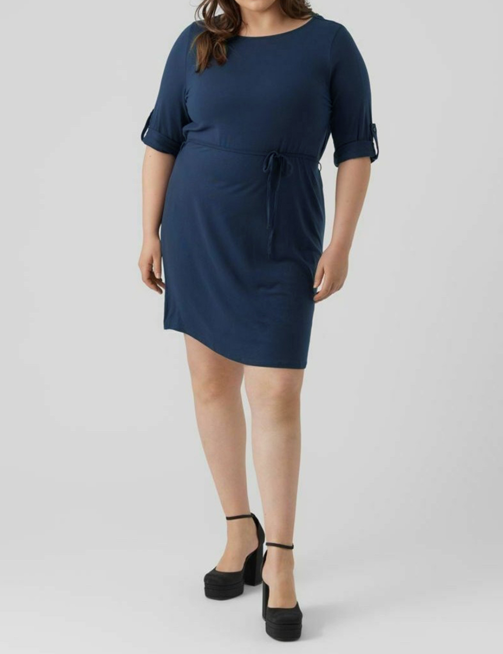 Rochie scurta Vero Moda Curve, bleumarin