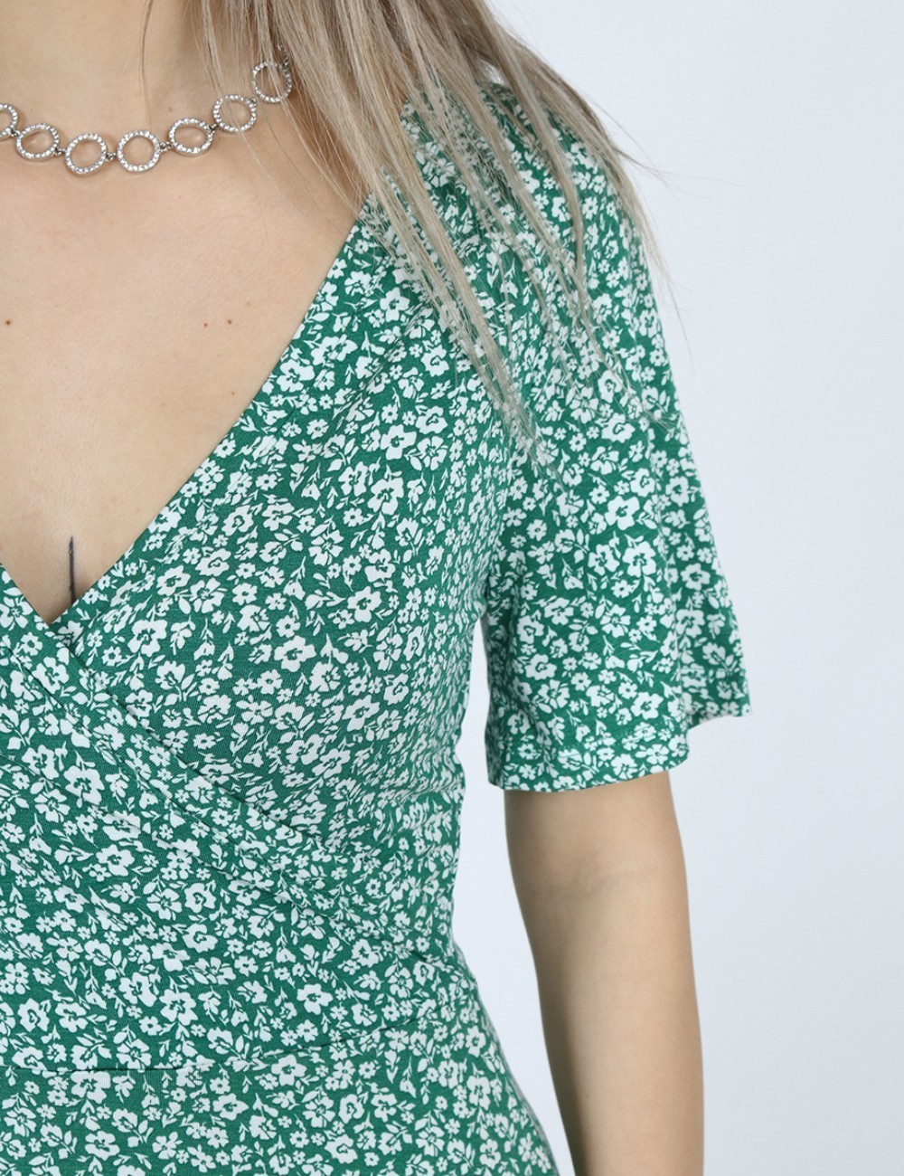 Rochie scurta Indiska, verde - 1 | YEO