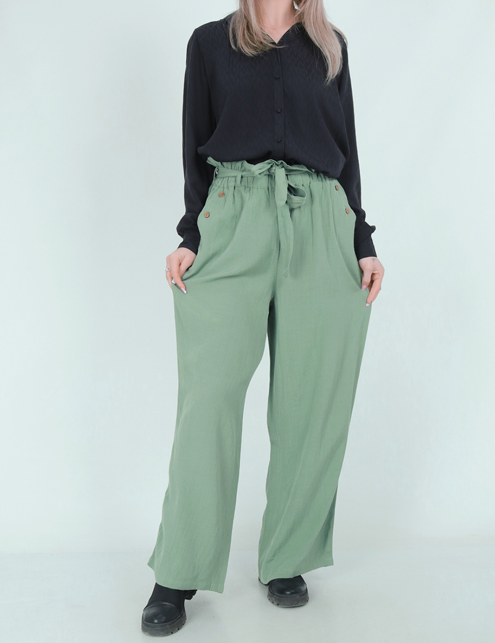 Pantaloni Cream, verde
