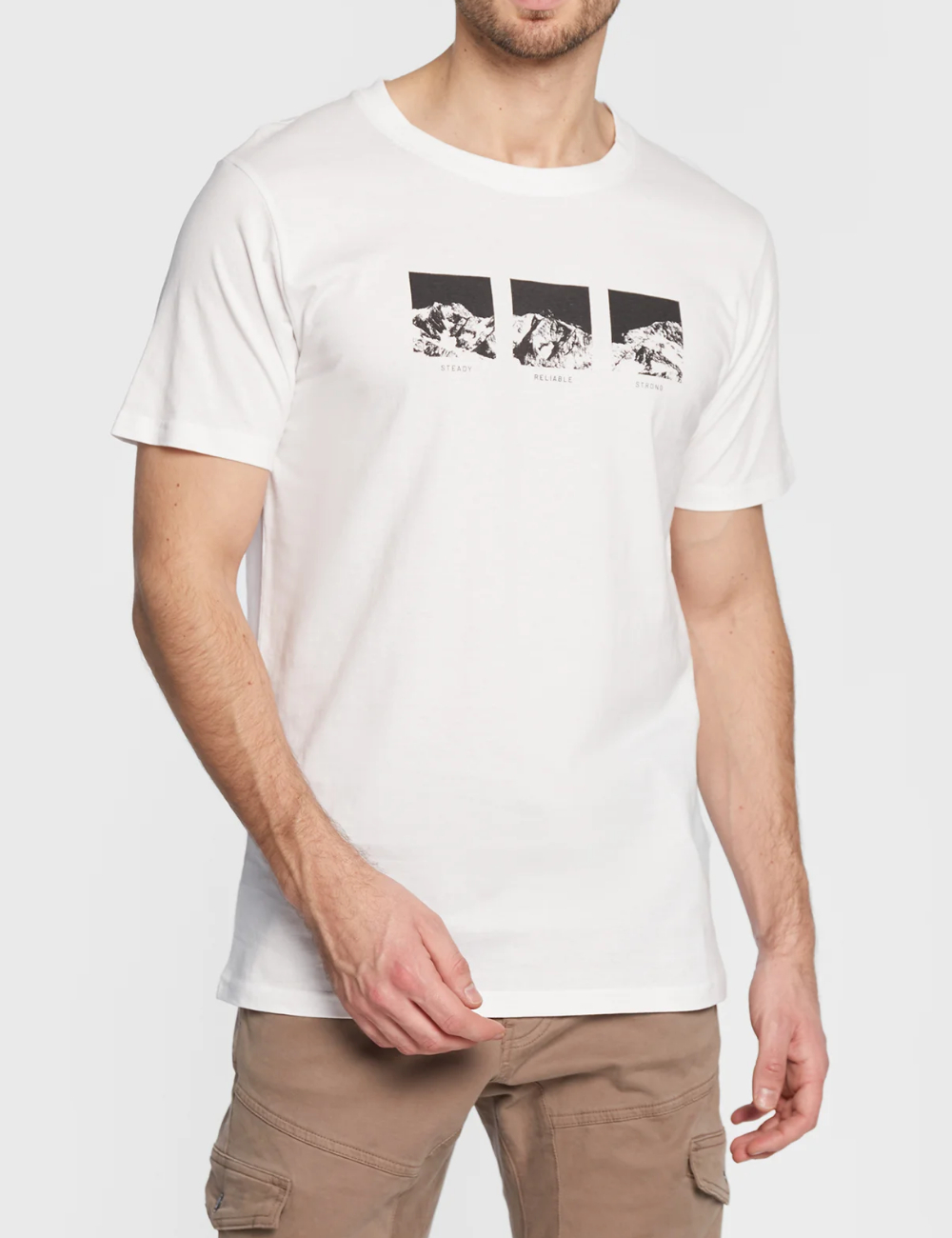 Tricou !Solid, alb