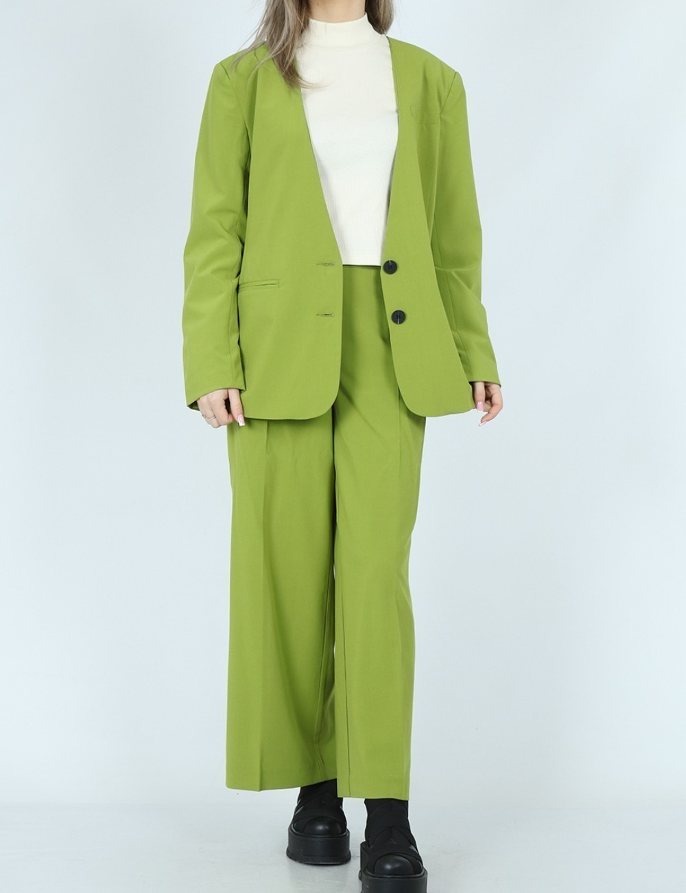 Pantaloni Fransa, verde - 1 | YEO