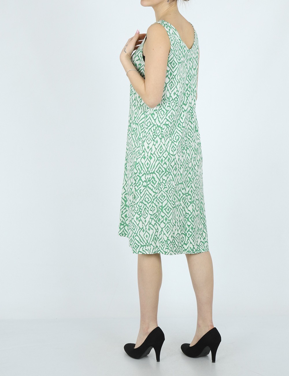 Rochie scurta Ichi, verde - 1 | YEO