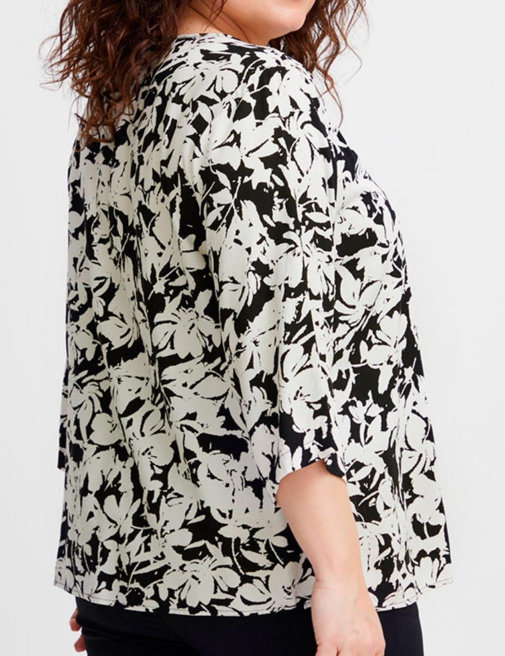 Bluza Fransa Curve, alb/negru - 1 | YEO