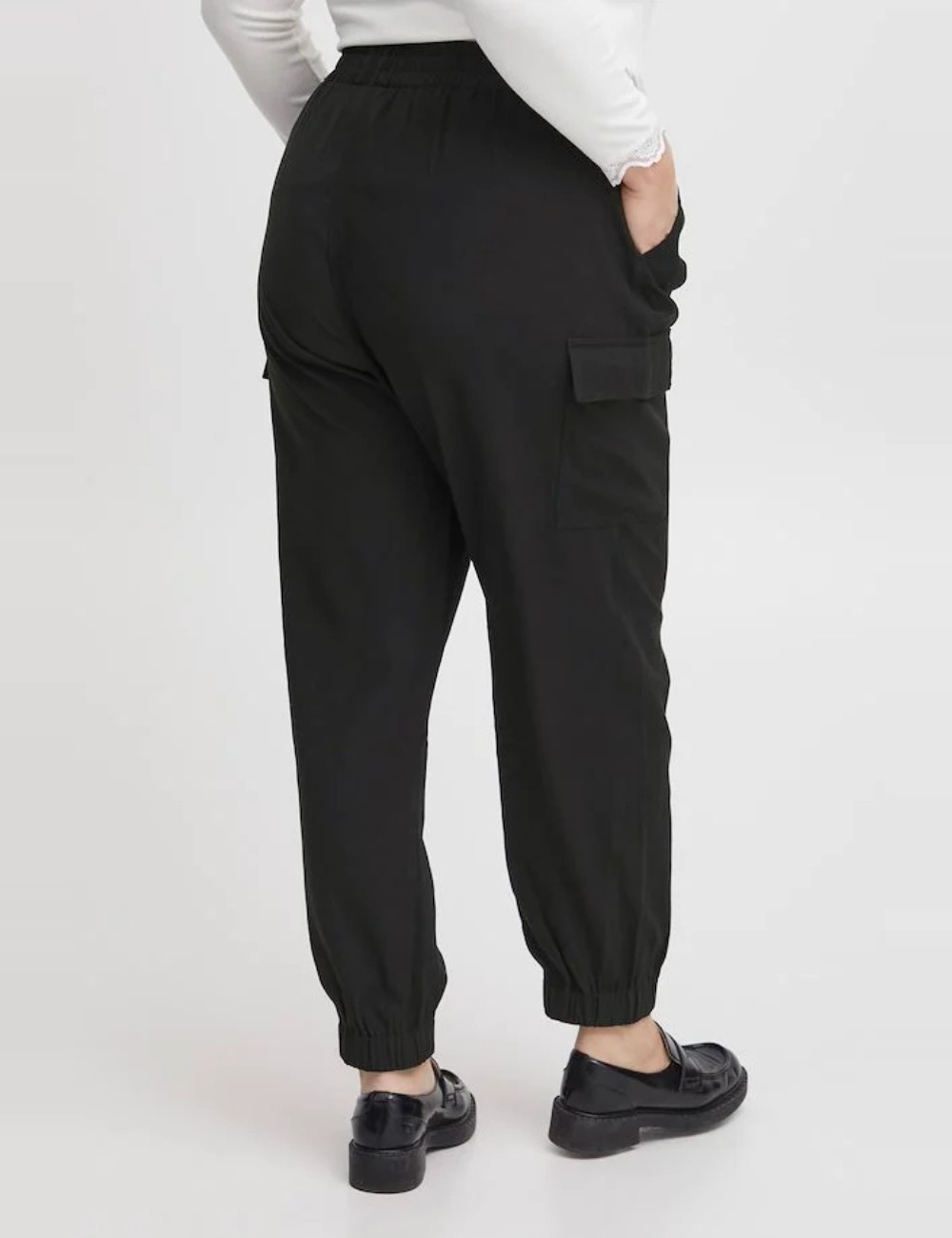 Pantaloni Fransa Curve, negru - 1 | YEO