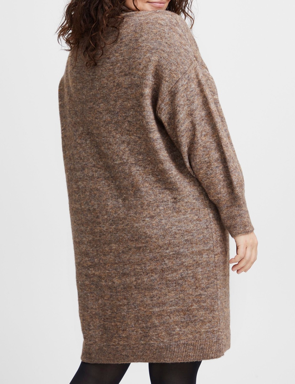 Rochie scurta Fransa Curve, maro - 1 | YEO