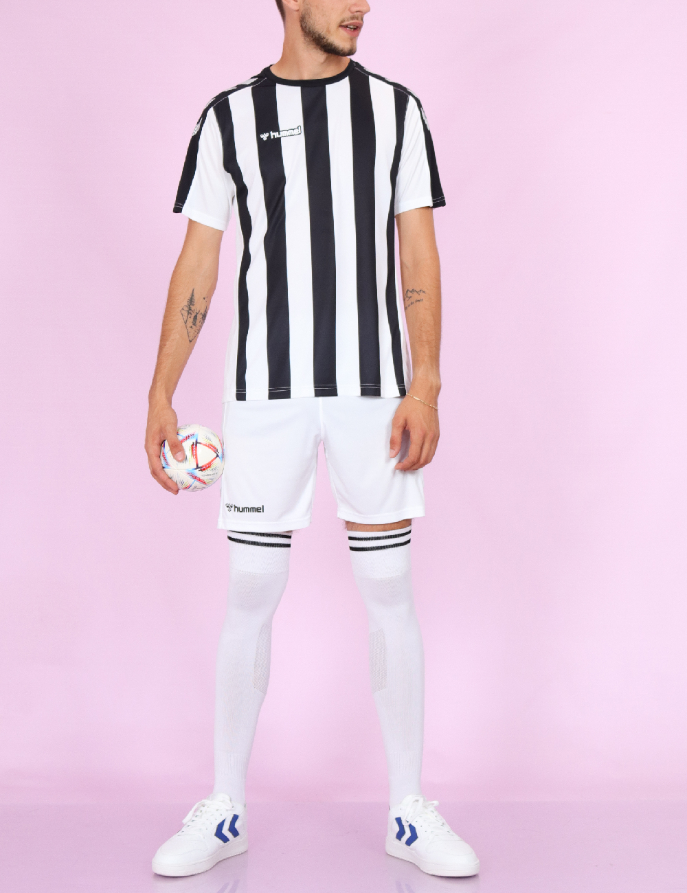 Tricou Hummel, alb-negru