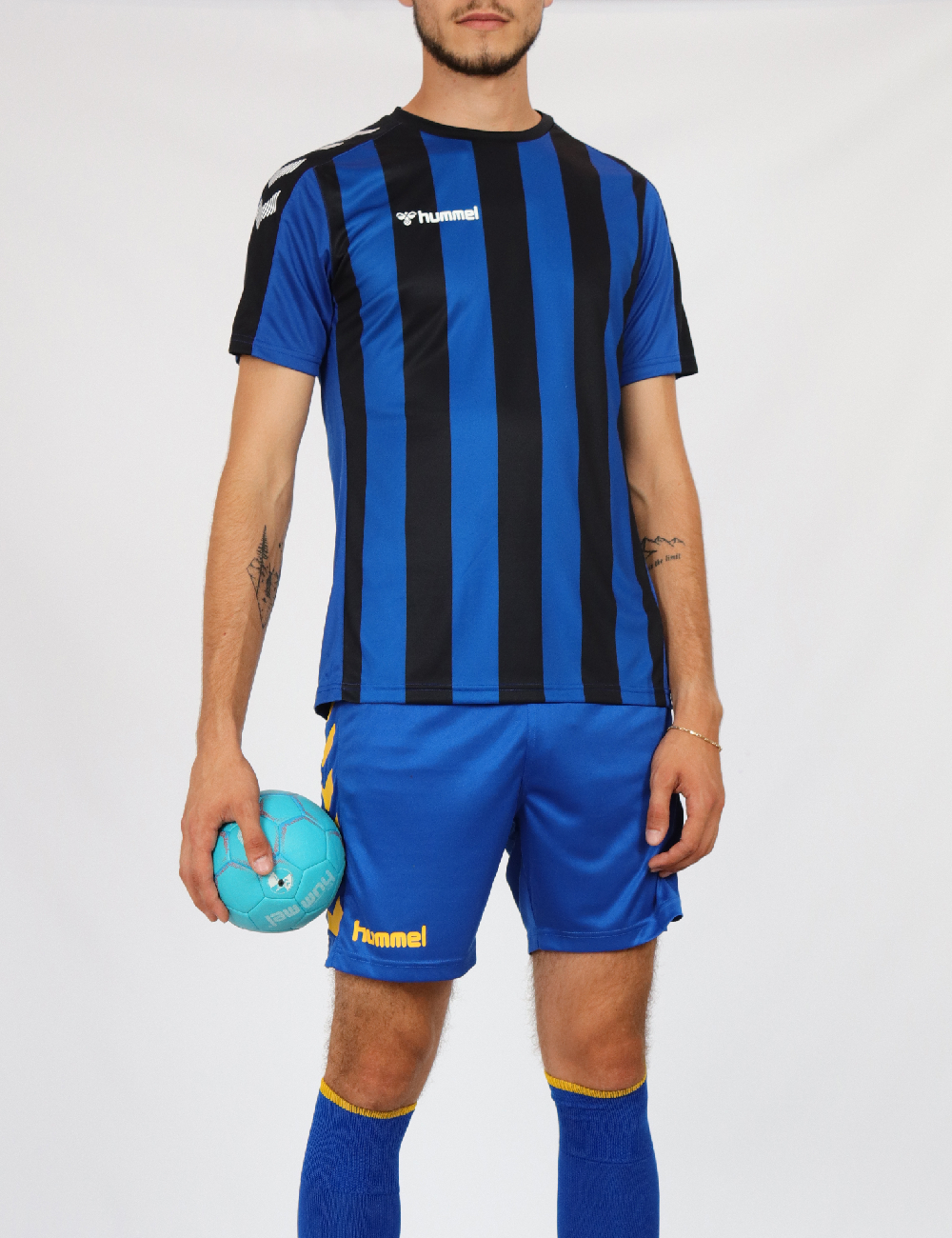 Tricou Hummel, albastru/negru