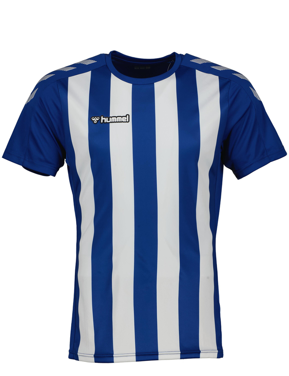 Tricou Hummel, albastru-alb
