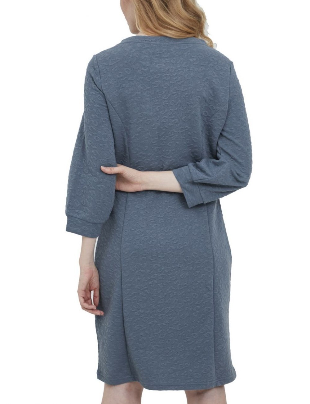 Rochie scurta Fransa, albastru - 1 | YEO