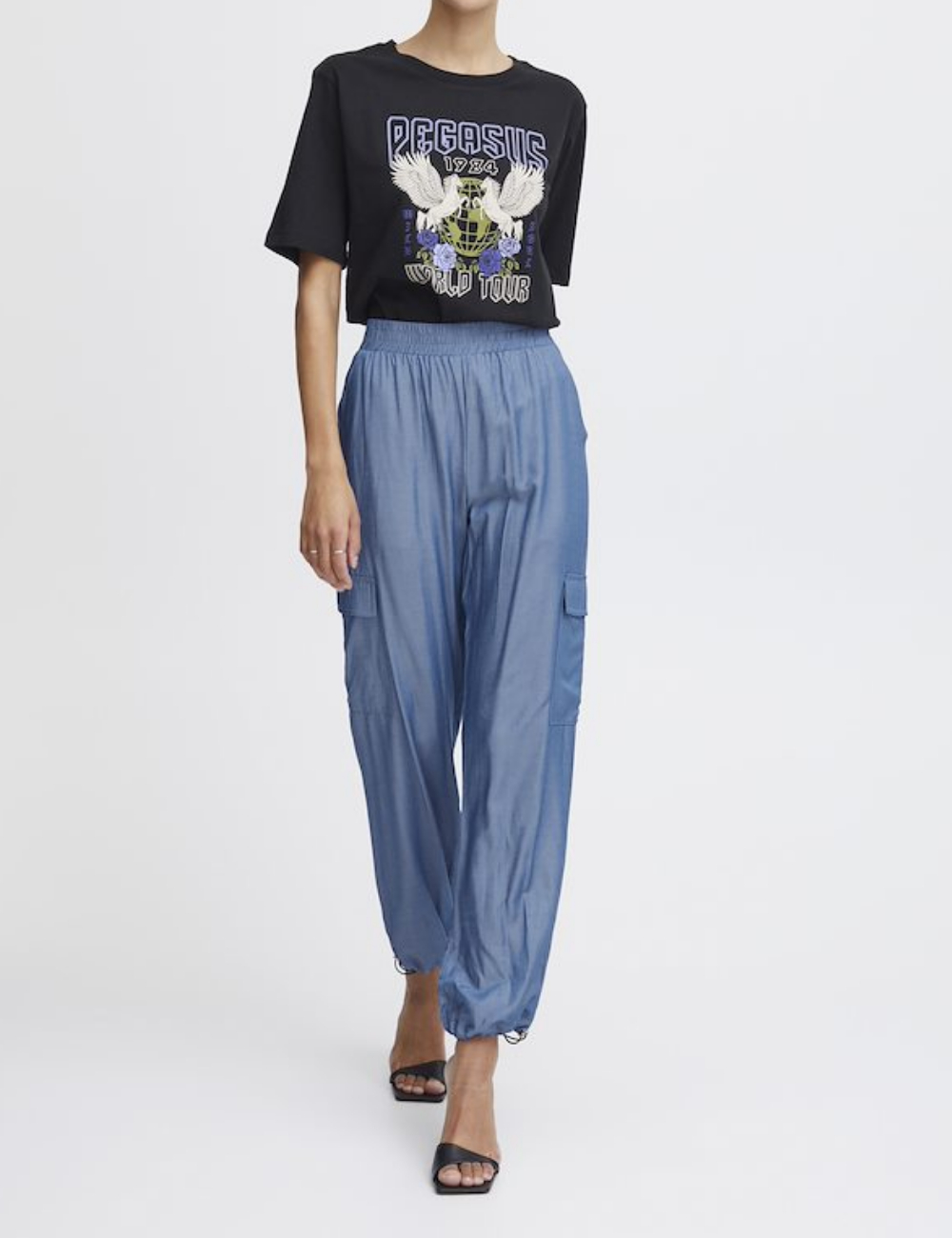 Pantaloni b.young, albastru