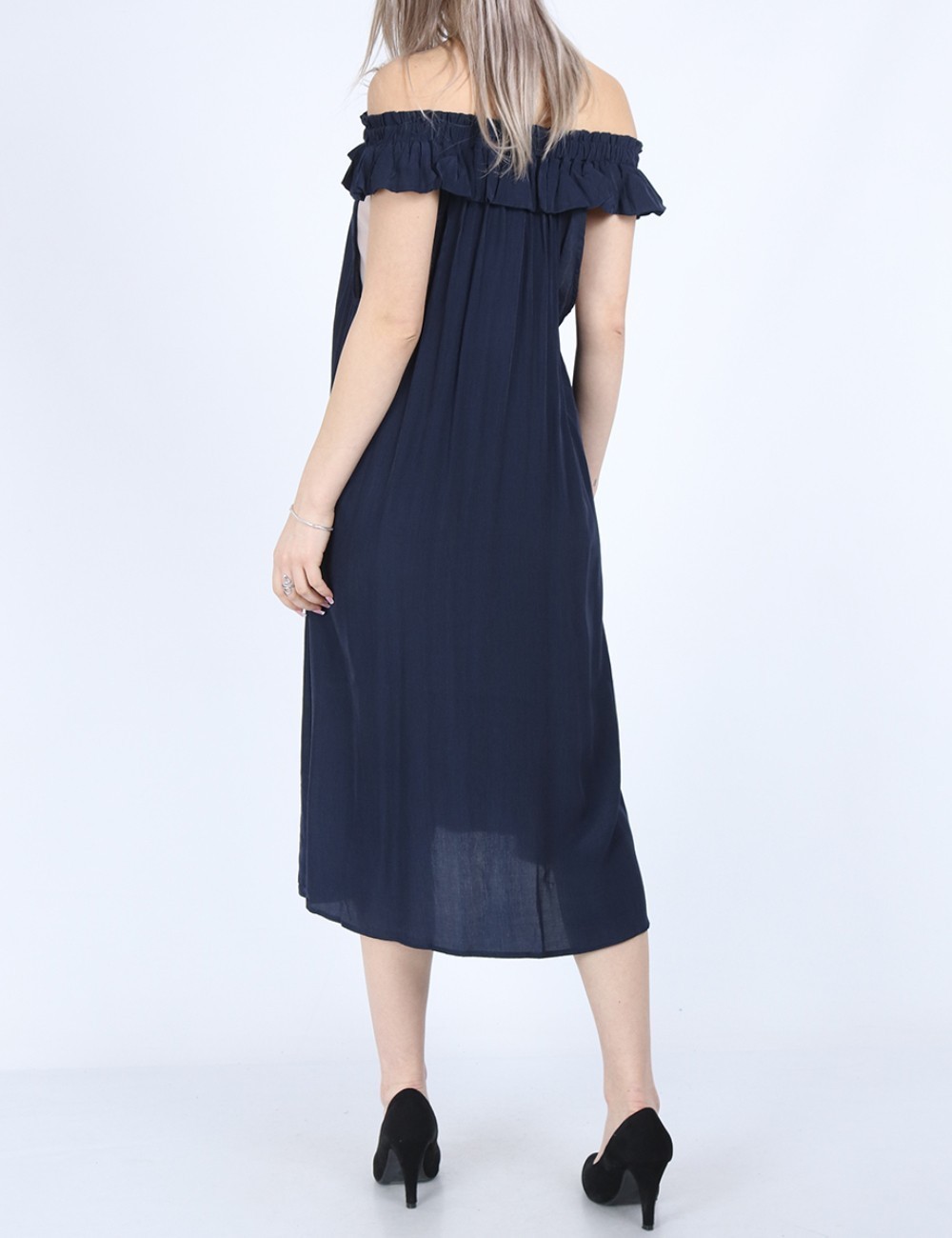 Rochie medie Fransa, bleumarin - 1 | YEO