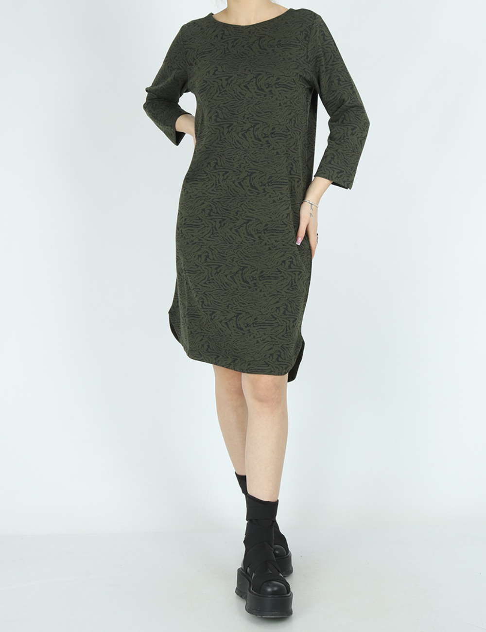 Rochie scurta Fransa, verde