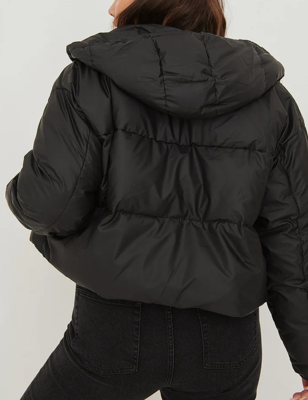 Geaca NA-KD Plus Size, negru - 1 | YEO