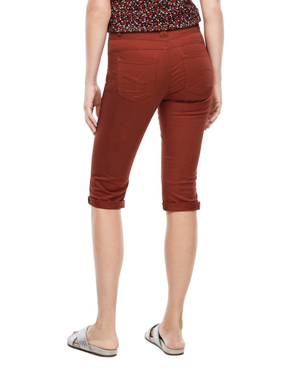Pantaloni scurti Q/S, caramiziu - 1 | YEO