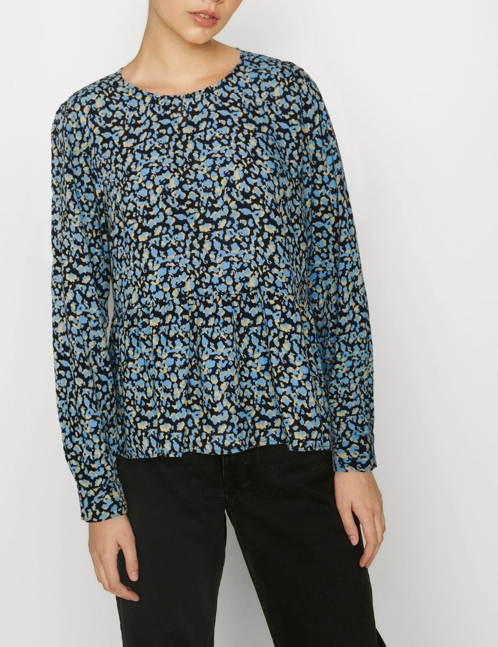 Bluza Pieces, albastru - 1 | YEO