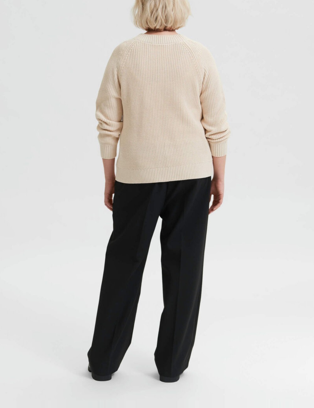 Cardigan Selected Femme Plus Size, crem - 1 | YEO