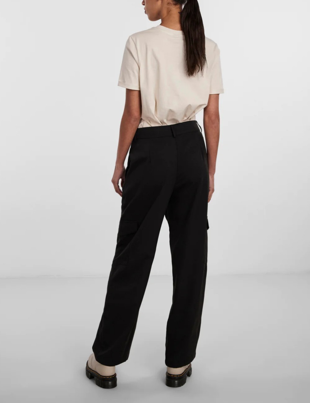 Pantaloni Pieces, negru - 1 | YEO