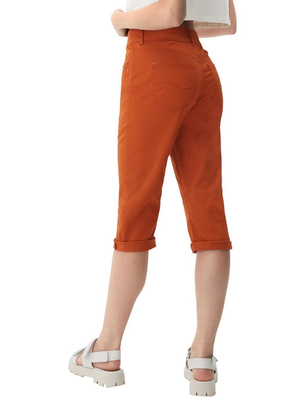 Pantaloni scurti Q/S, caramiziu - 1 | YEO