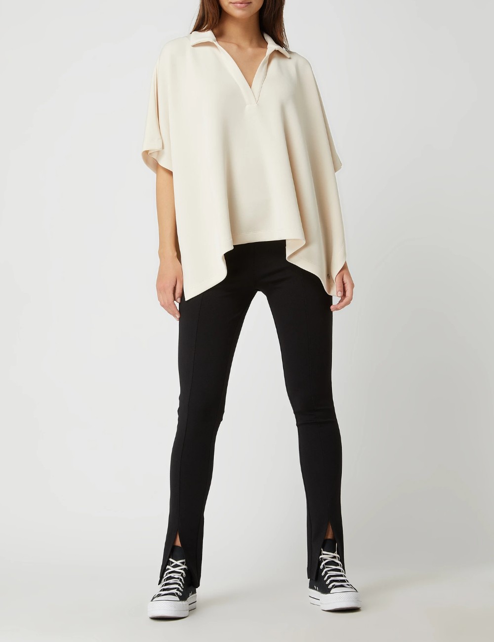 Poncho Comma, crem - 1 | YEO