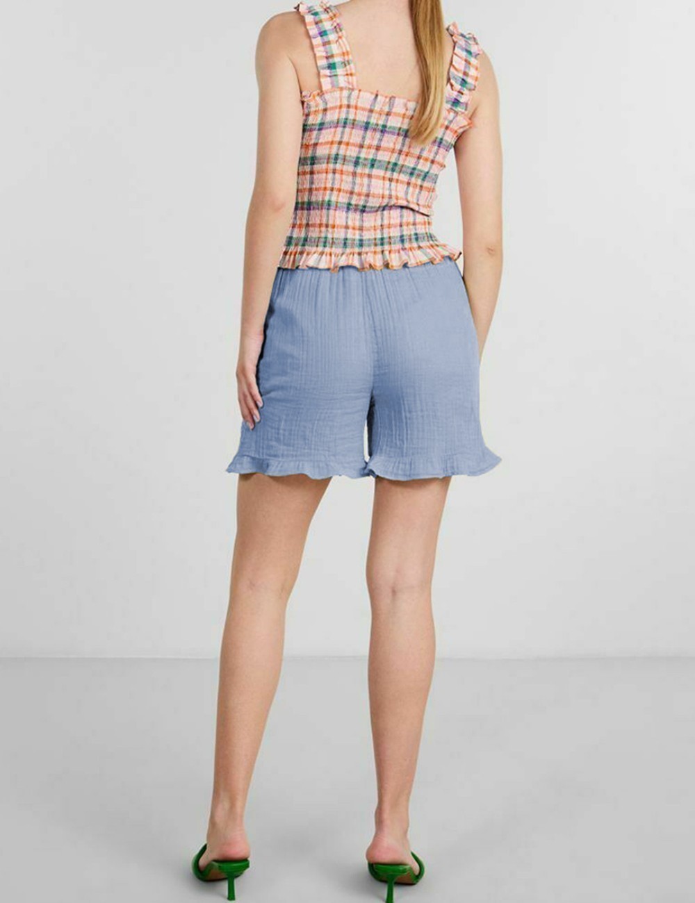 Pantaloni scurti Pieces, albastru - 1 | YEO