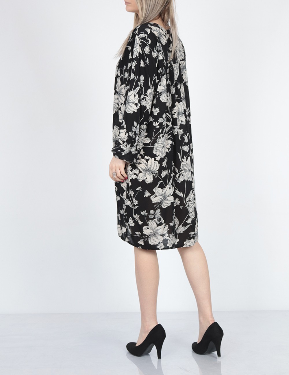 Rochie scurta Indiska, negru - 1 | YEO