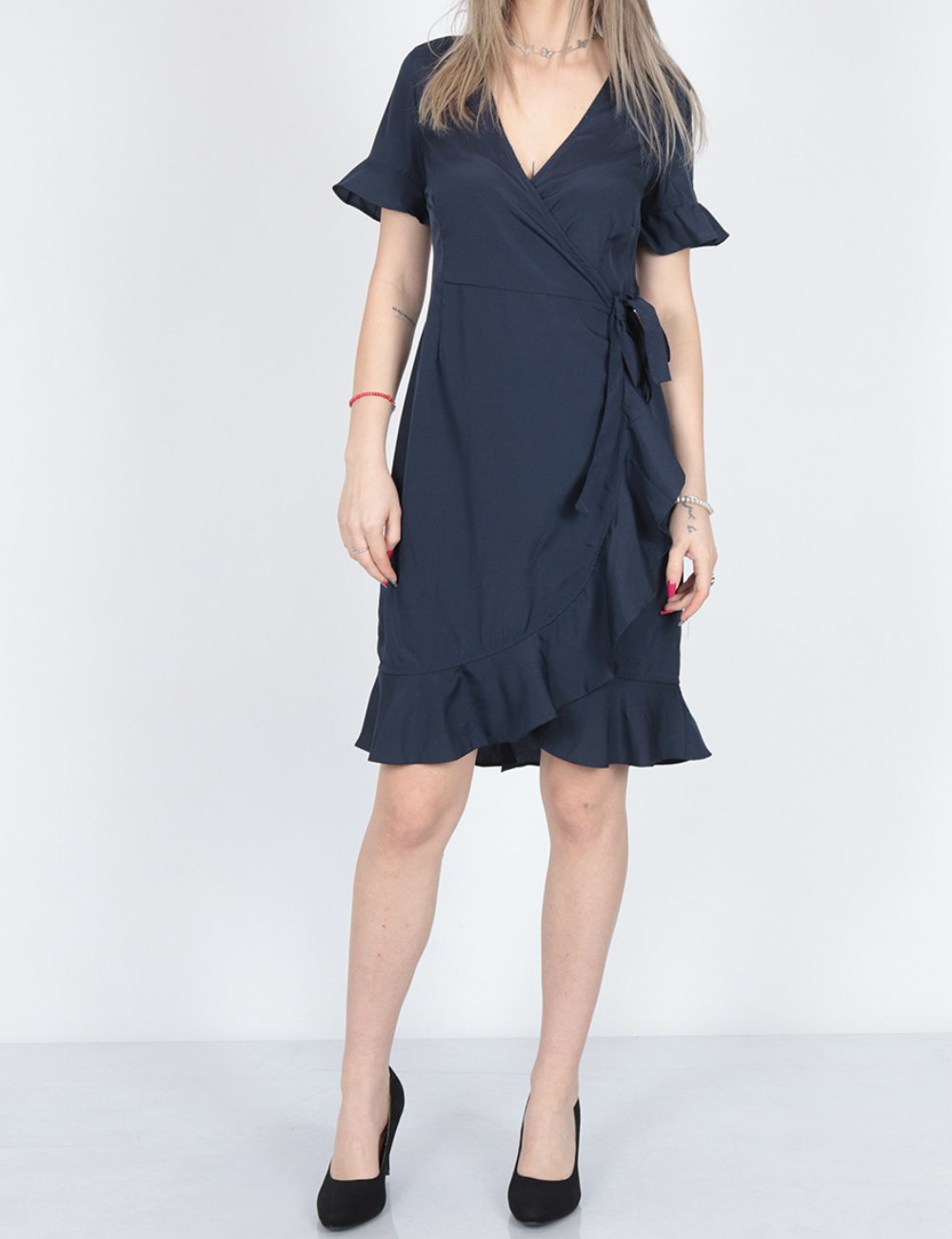 Rochie scurta Vero Moda, bleumarin inchis